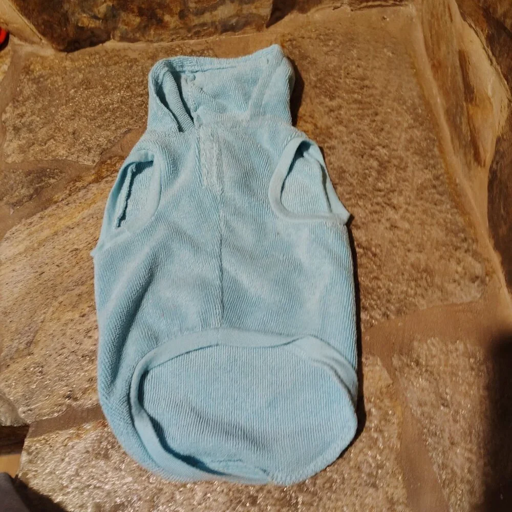 Martha Stewart Pets Hooded Dogs Shirt Size Medium Hoodie Blue